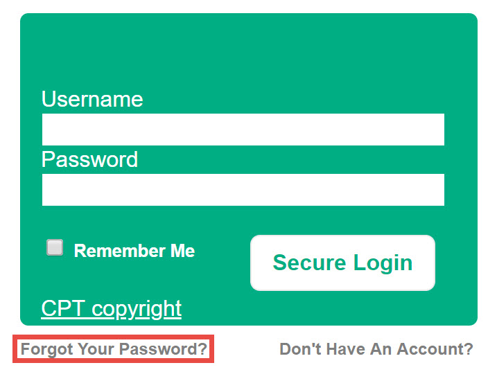 Change Your Password Therabill